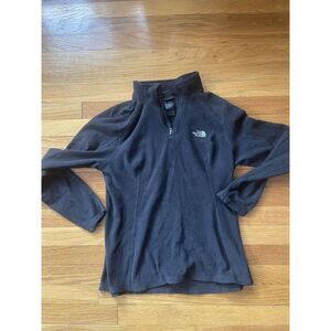 North Face Womens Pullover 1/4 Zip Black Longsleeve Size M‎ Lightweight